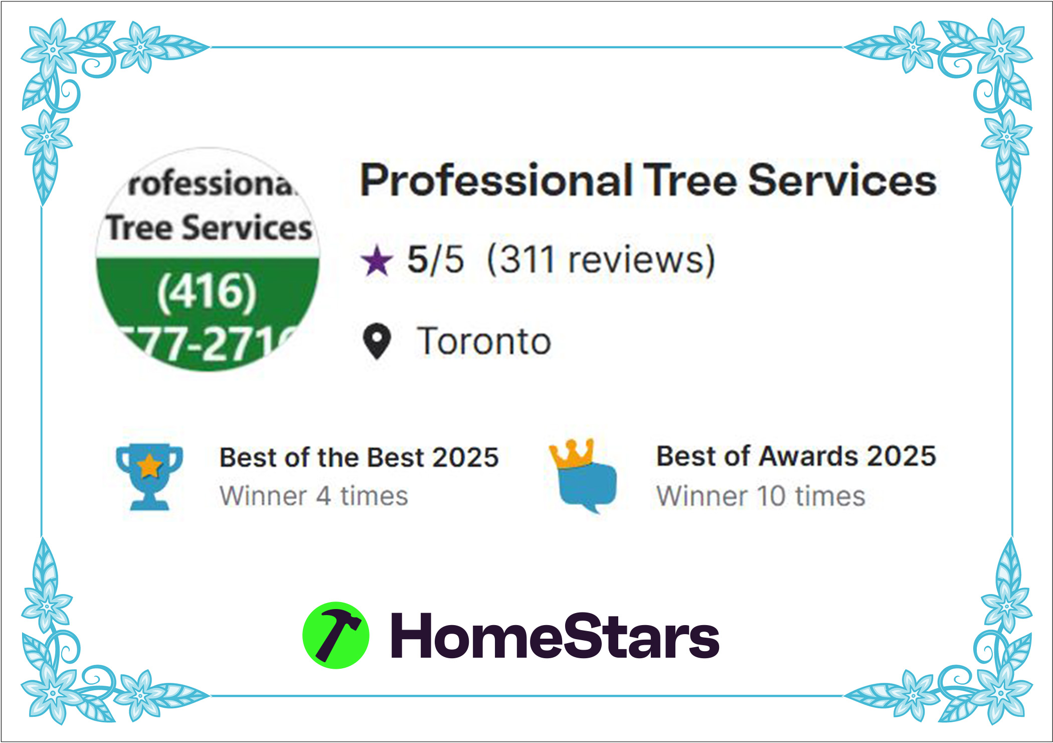 HomeStars Best of Award Winner Logo
